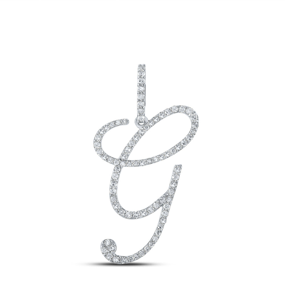 1/2CTW-DIA P1 INITIAL "G" GIFT PENDANT Daisy Joyeria