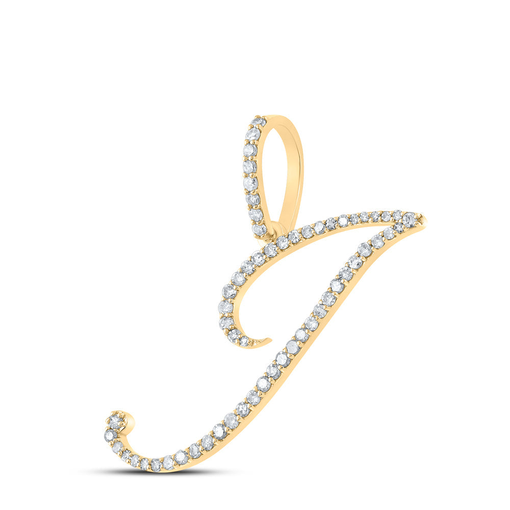 1/3CTW-DIA P1 INITIAL "J" GIFT PENDANT Daisy Joyeria