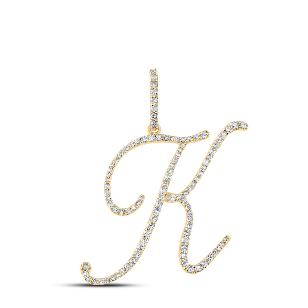 1/2CTW-DIA P1 INITIAL "K" GIFT PENDANT Daisy Joyeria