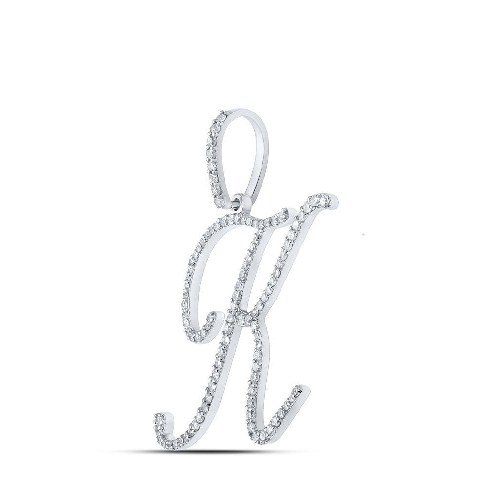 1/2CTW-DIA P1 INITIAL "K" GIFT PENDANT Daisy Joyeria