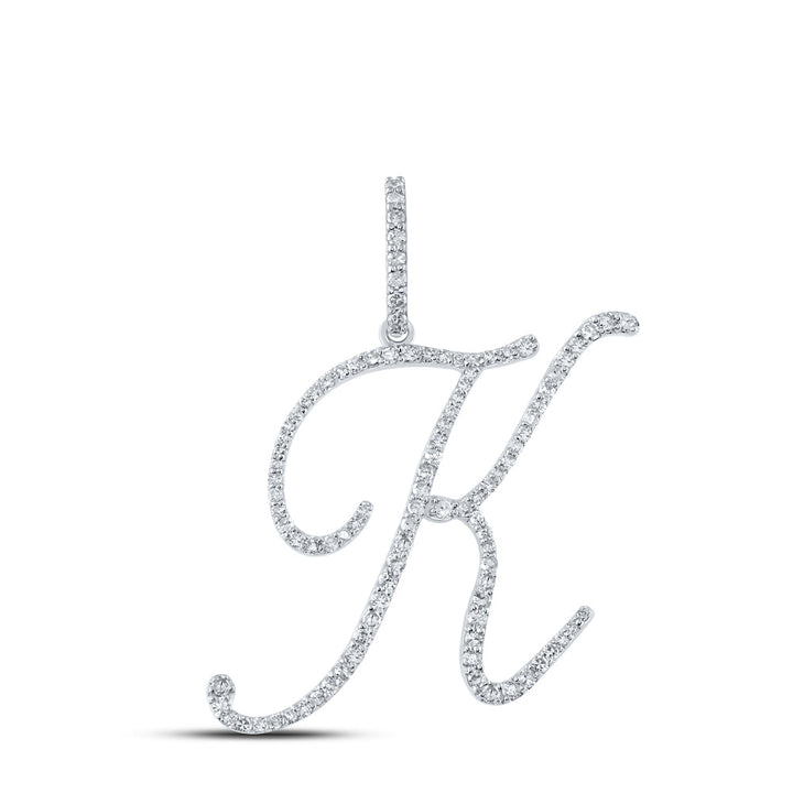 1/2CTW-DIA P1 INITIAL "K" GIFT PENDANT Daisy Joyeria