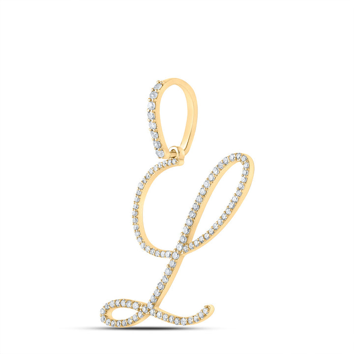 1/2CTW-DIA P1 INITIAL "L" GIFT PENDANT Daisy Joyeria