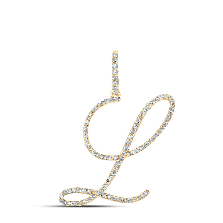 1/2CTW-DIA P1 INITIAL "L" GIFT PENDANT Daisy Joyeria