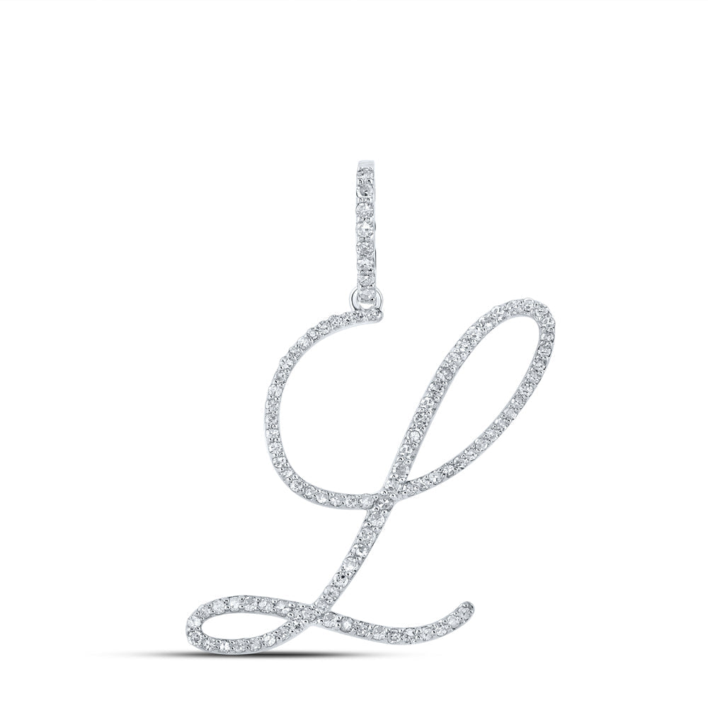 1/2CTW-DIA P1 INITIAL "L" GIFT PENDANT Daisy Joyeria