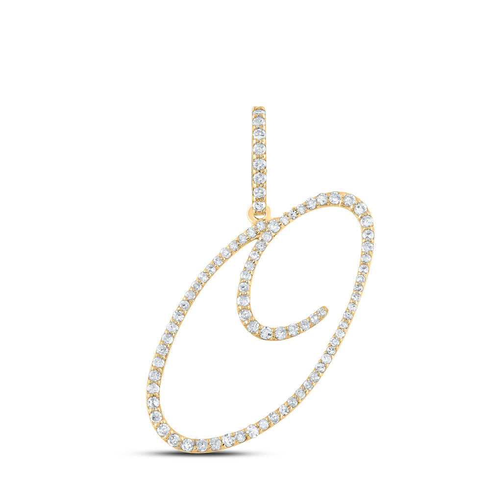 3/8CTW-DIA P1 INITIAL "O" GIFT PENDANT Daisy Joyeria