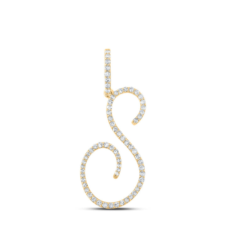 3/8CTW-DIA P1 INITIAL "S" GIFT PENDANT Daisy Joyeria