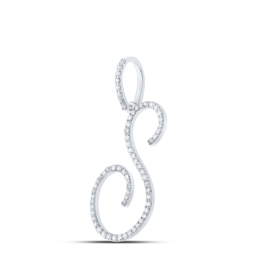 3/8CTW-DIA P1 INITIAL "S" GIFT PENDANT Daisy Joyeria