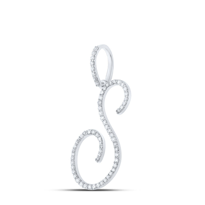 3/8CTW-DIA P1 INITIAL "S" GIFT PENDANT Daisy Joyeria