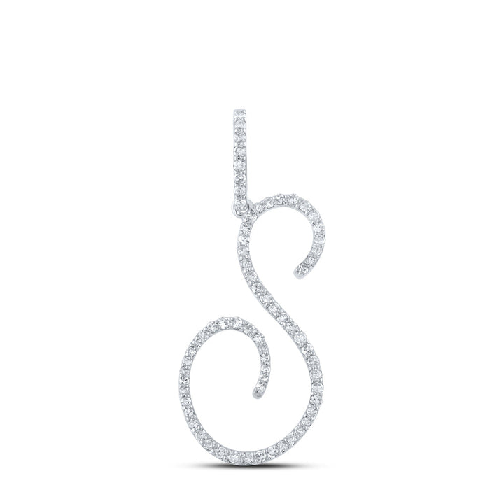 3/8CTW-DIA P1 INITIAL "S" GIFT PENDANT Daisy Joyeria
