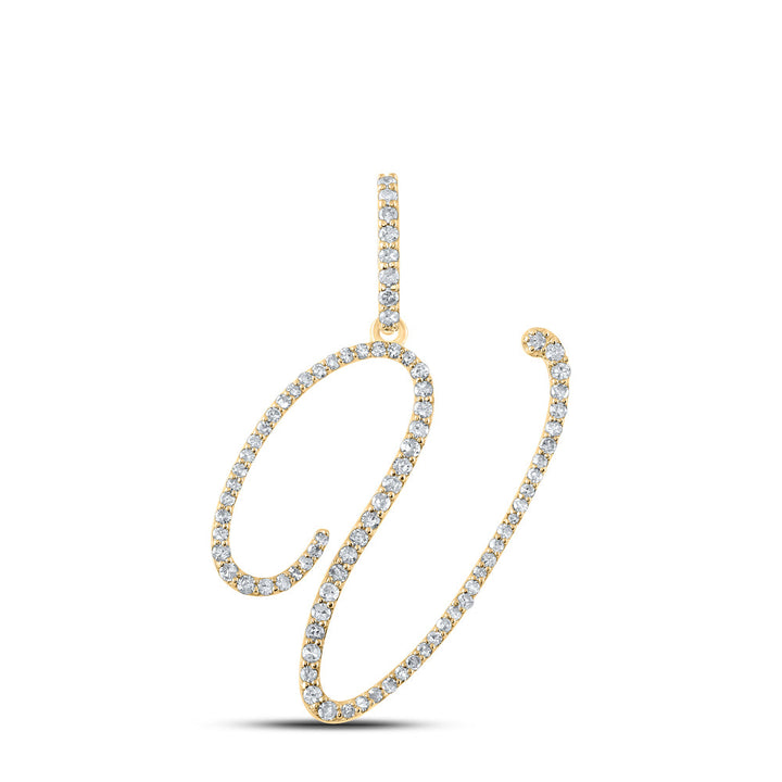 1/2CTW-DIA P1 INITIAL "V" GIFT PENDANT Daisy Joyeria