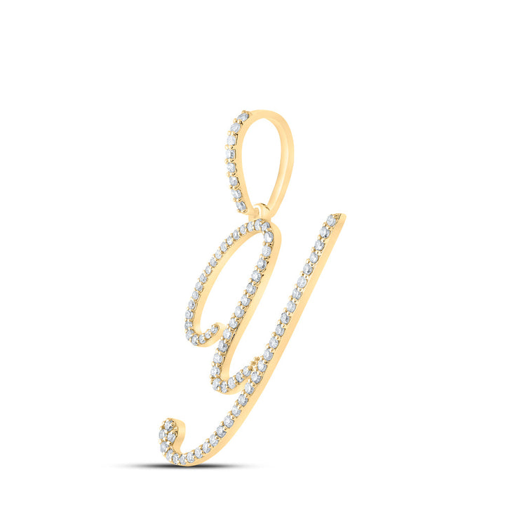 1/2CTW-DIA P1 INITIAL "Y" GIFT PENDANT Daisy Joyeria