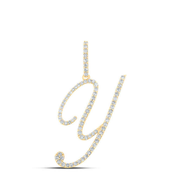 1/2CTW-DIA P1 INITIAL "Y" GIFT PENDANT Daisy Joyeria