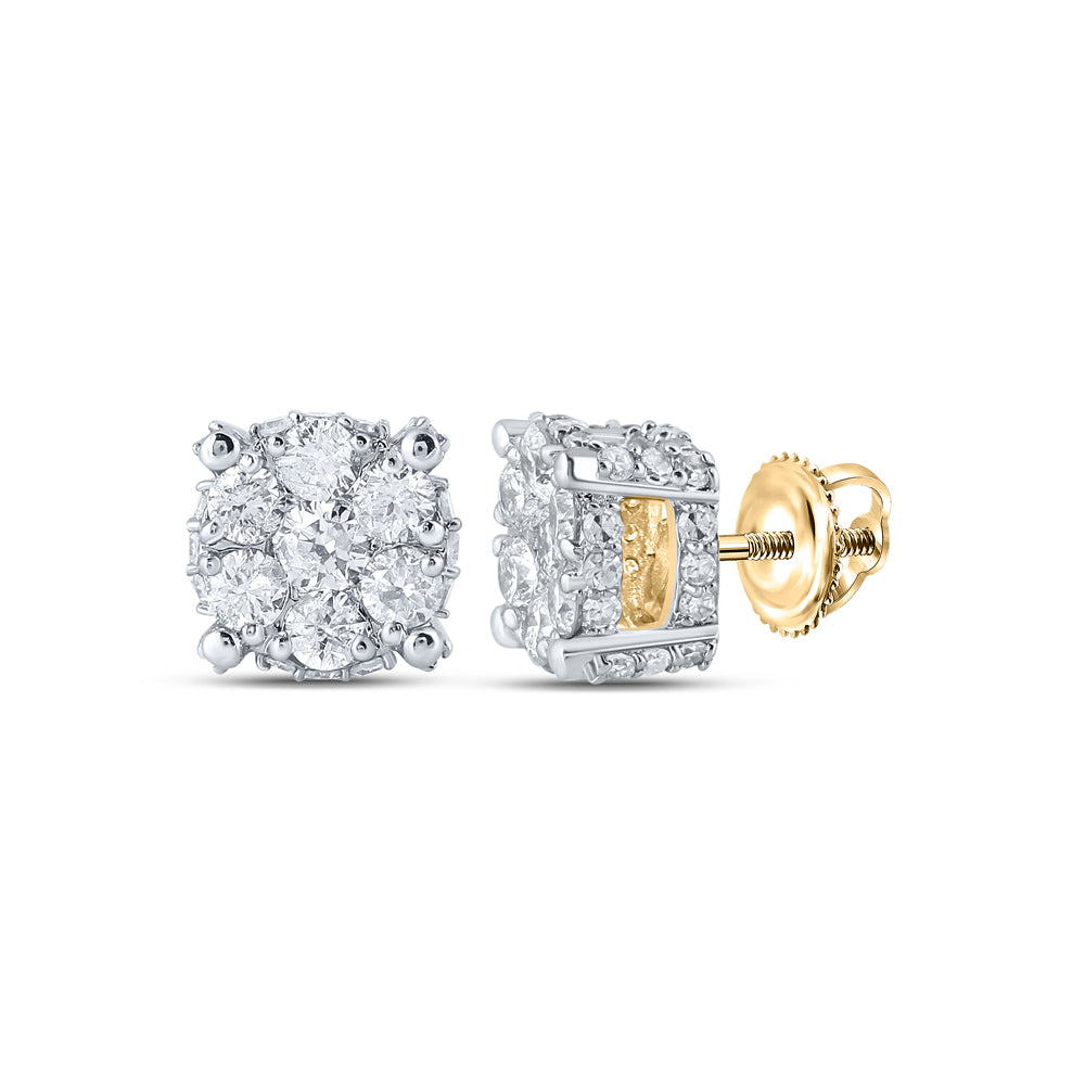 7/8CTW-DIA NK FASHION FLOWER EARRING Daisy Joyeria