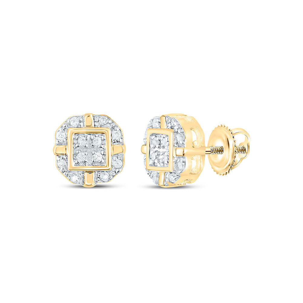 1/12CTW-DIA P3 GIFT SQUARE EARRING Daisy Joyeria