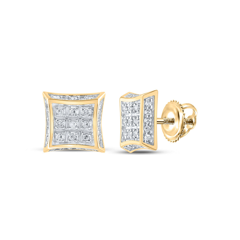 1/6CTW-DIA P3 GIFT SQUARE EARRING Daisy Joyeria