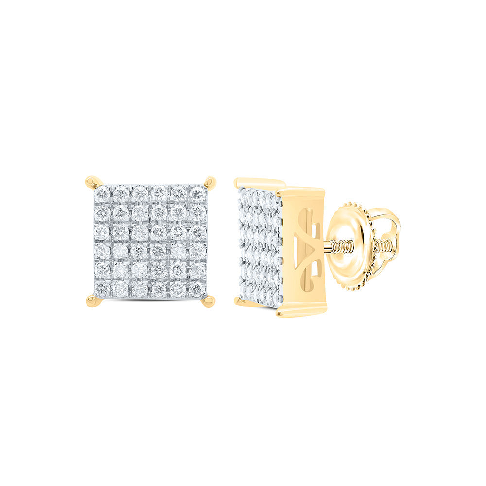 1/2CTW-NAT DIA NK FASHION SQUARE EARRING Daisy Joyeria