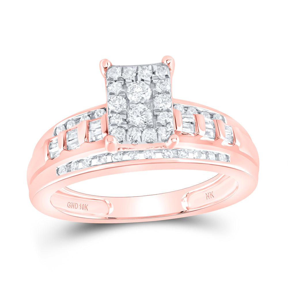 1/2CTW- NAT DIA NK FASHION EMERALD RING 7 Daisy Joyeria