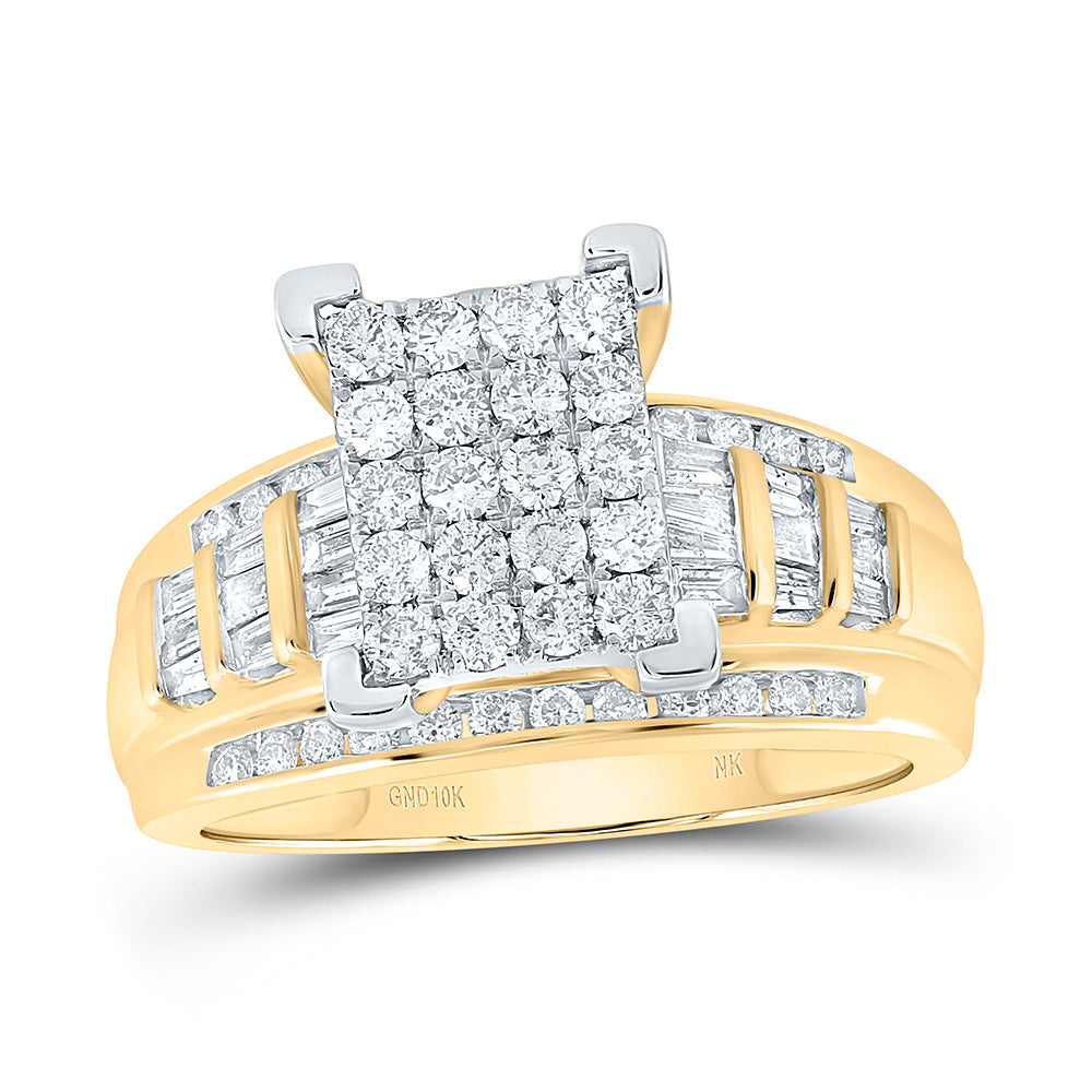 1 CTW-NAT DIA NK FASHION EMERALD RING 7 Daisy Joyeria