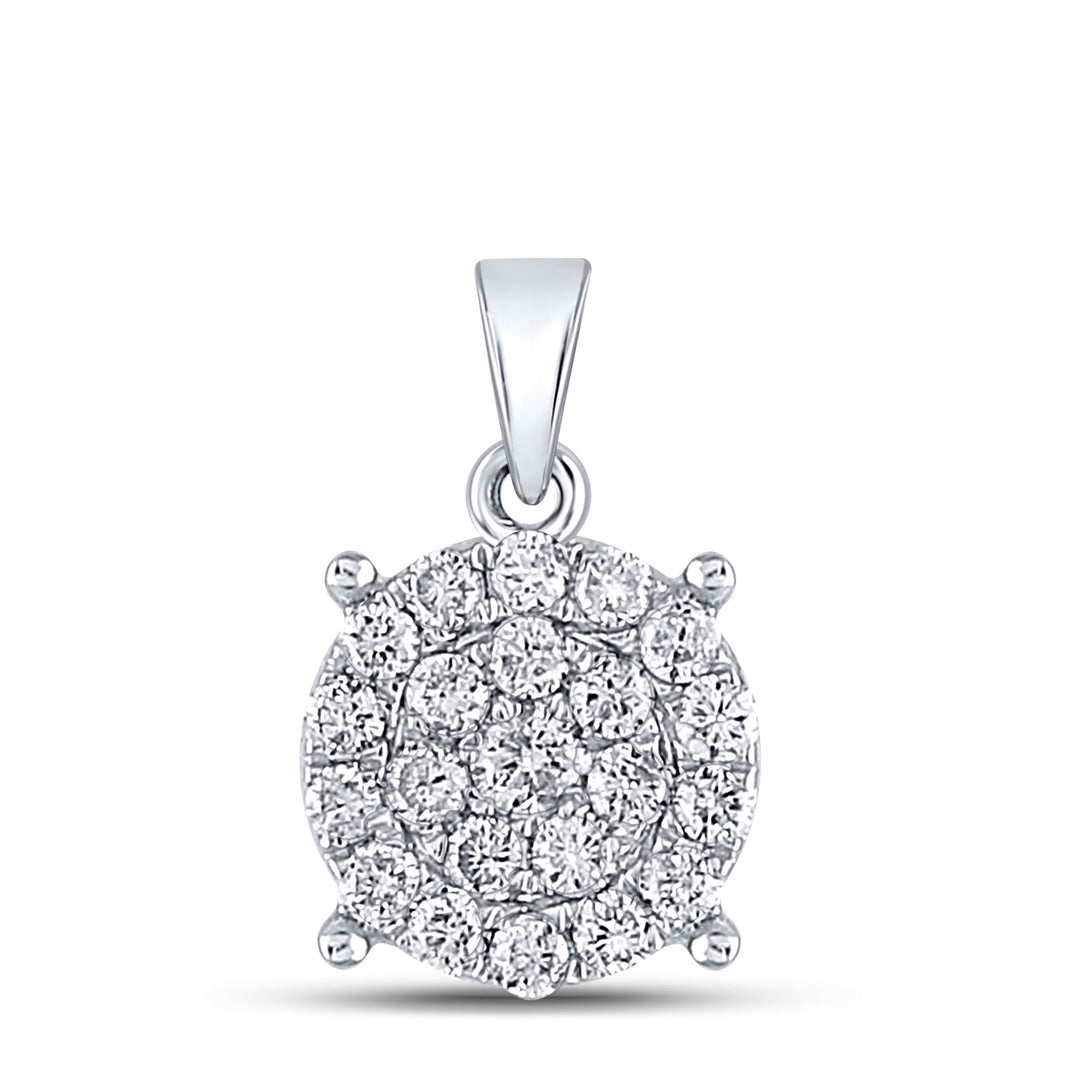 1/2CTW-NAT DIA NK FASHION ROUND PENDANT Daisy Joyeria