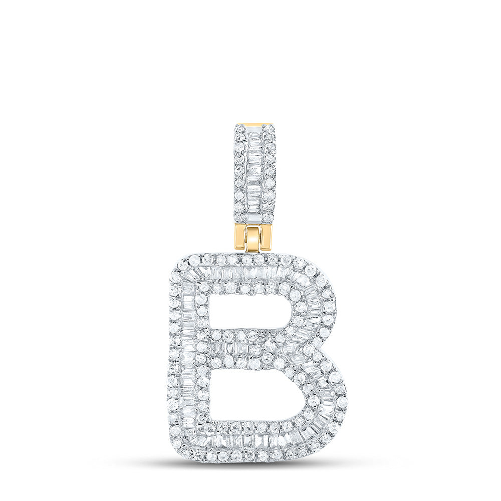 5/8CTW-DIA P1 MENS INITIAL "B" PENDANT Daisy Joyeria