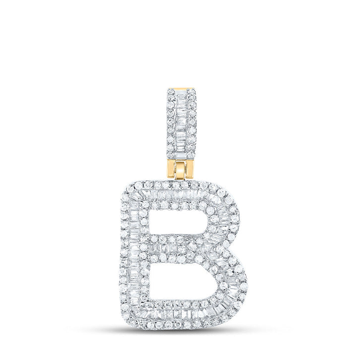 5/8CTW-DIA P1 MENS INITIAL "B" PENDANT Daisy Joyeria