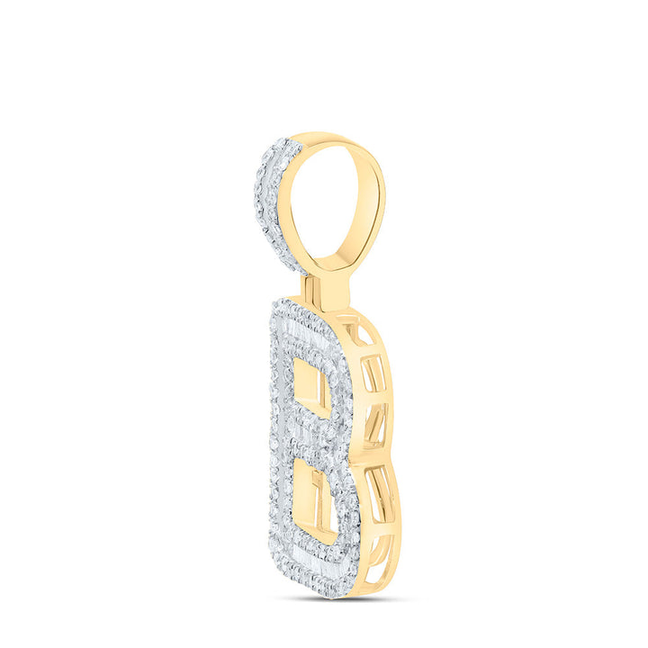 5/8CTW-DIA P1 MENS INITIAL "B" PENDANT Daisy Joyeria