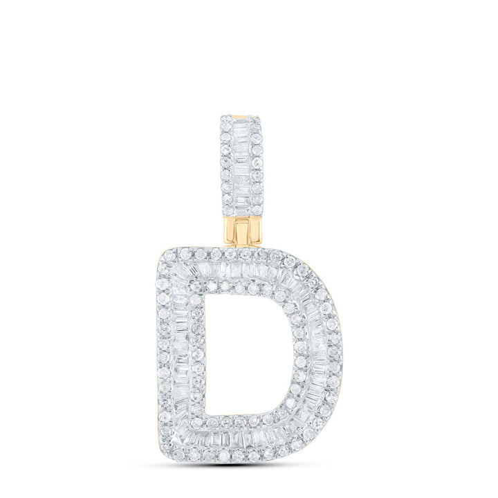 1/2CTW-DIA P1 MENS INITIAL "D" PENDANT Daisy Joyeria