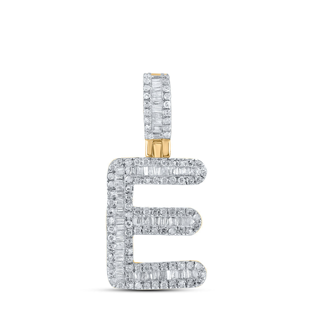 1/2CTW-DIA P1 MENS INITIAL "E" PENDANT Daisy Joyeria