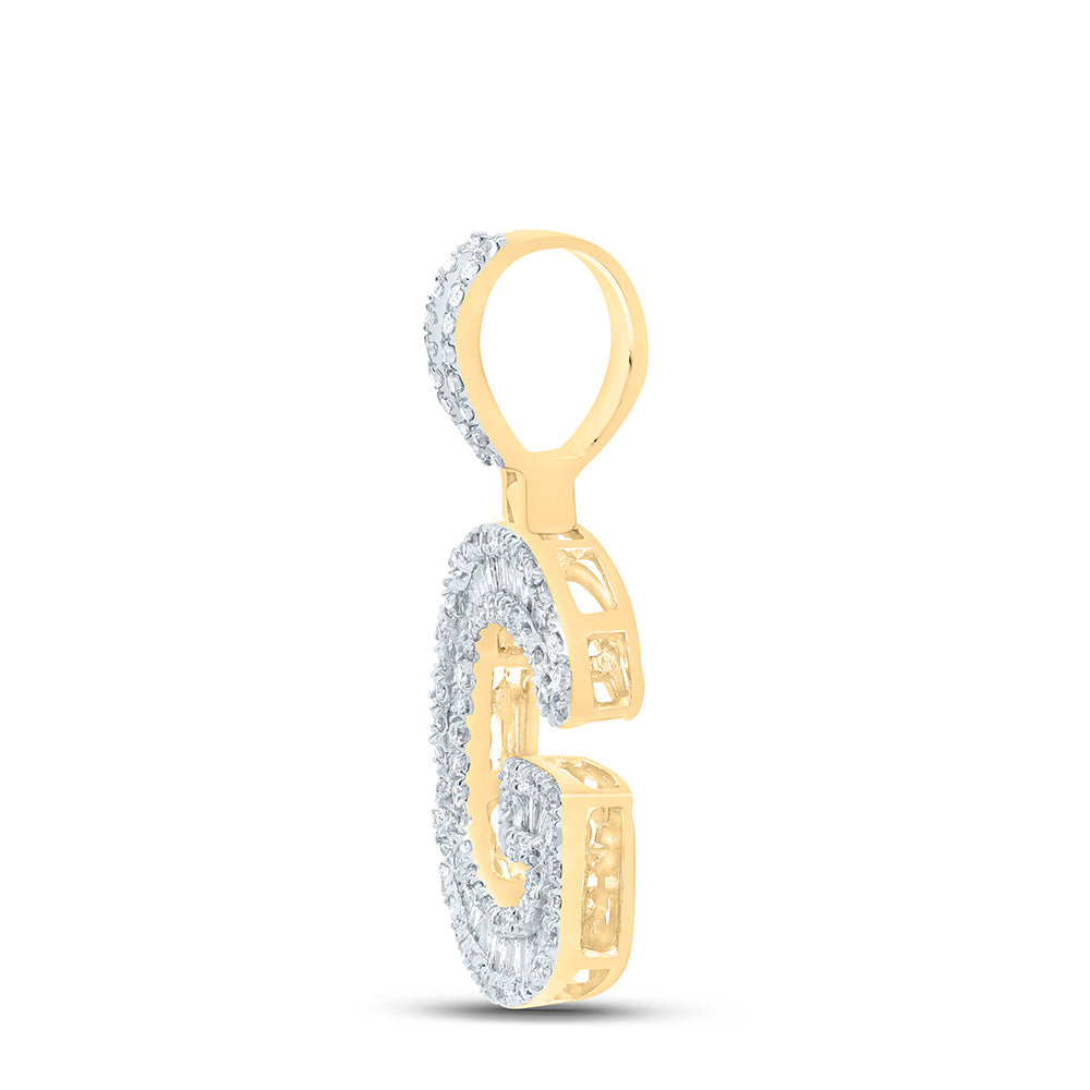 1/2CTW-DIA P1 MENS INITIAL "G" PENDANT Daisy Joyeria