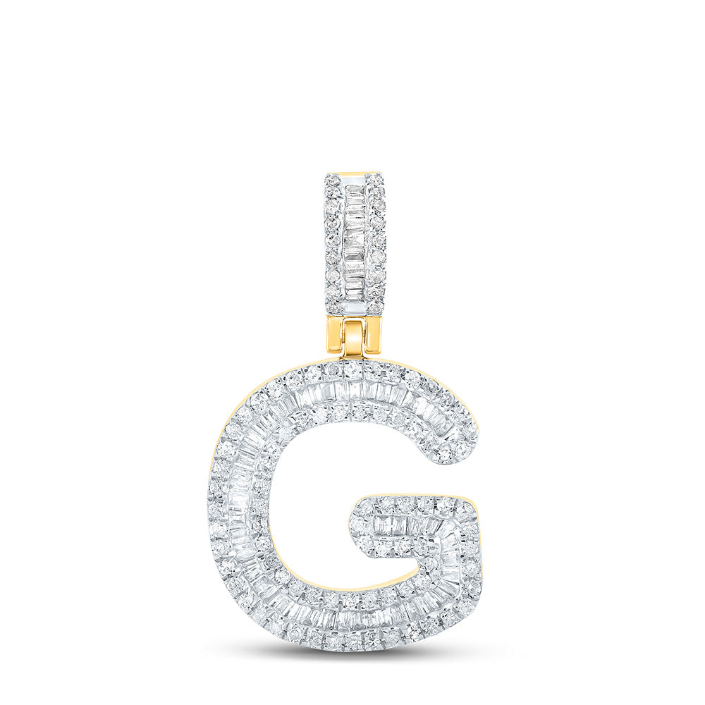 1/2CTW-DIA P1 MENS INITIAL "G" PENDANT Daisy Joyeria