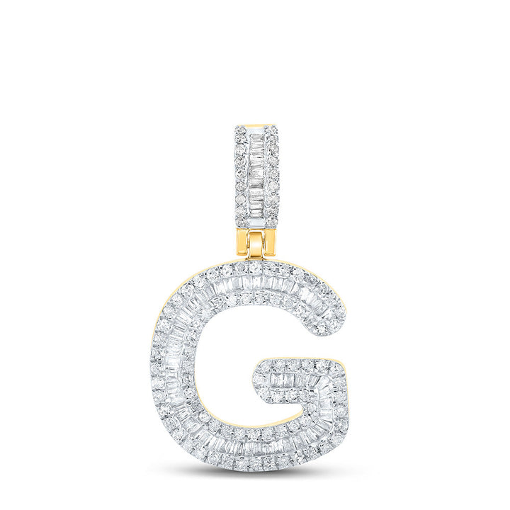 1/2CTW-DIA P1 MENS INITIAL "G" PENDANT Daisy Joyeria