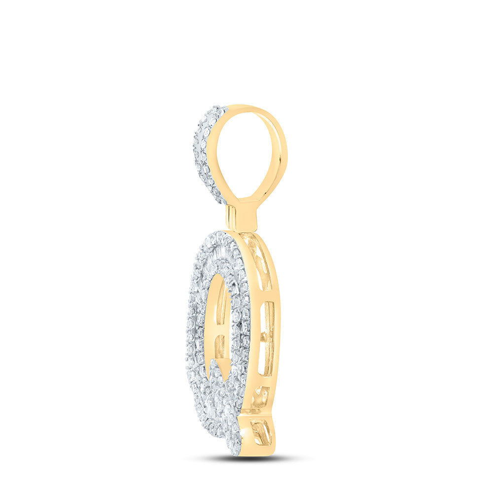 1/2CTW-DIA P1 MENS INITIAL "Q" PENDANT Daisy Joyeria