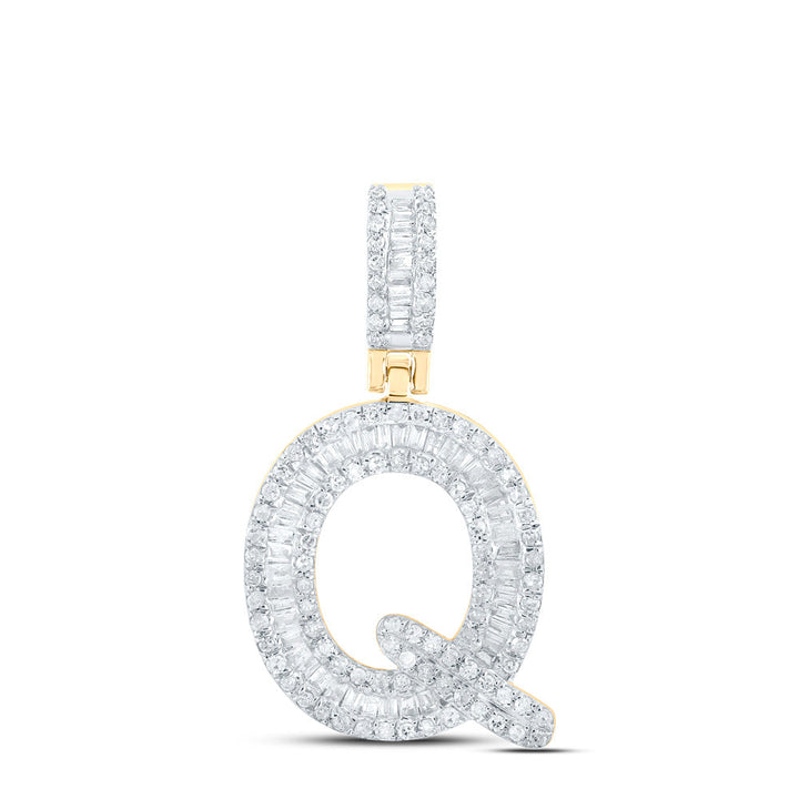 1/2CTW-DIA P1 MENS INITIAL "Q" PENDANT Daisy Joyeria