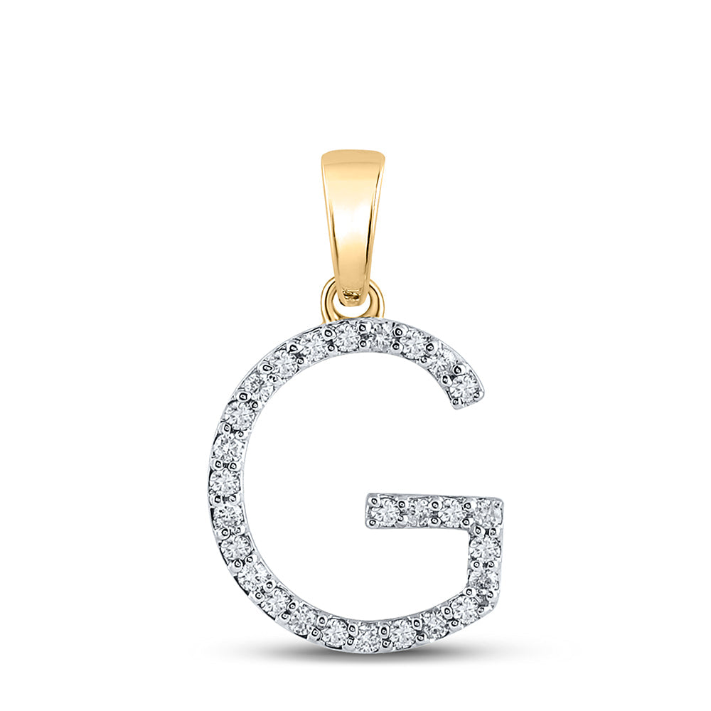 1/5CT-DIA CN LADIES INITIAL "G" PENDANT Daisy Joyeria