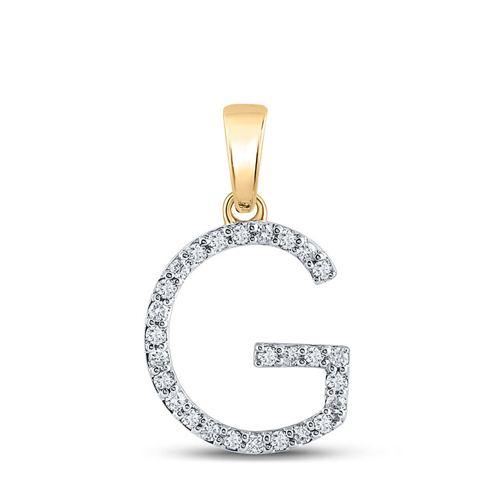 1/5CT-DIA CN LADIES INITIAL "G" PENDANT Daisy Joyeria