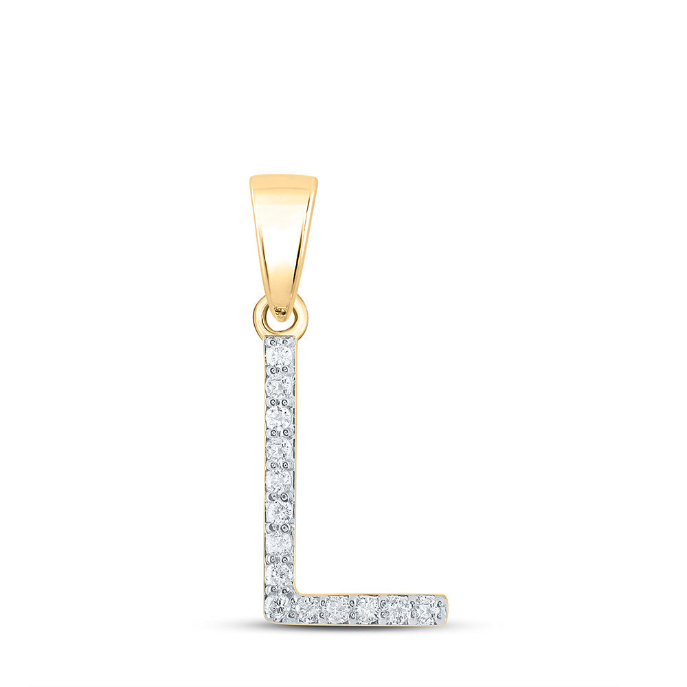 1/8CT-DIA CN LADIES INITIAL "L" PENDANT Daisy Joyeria