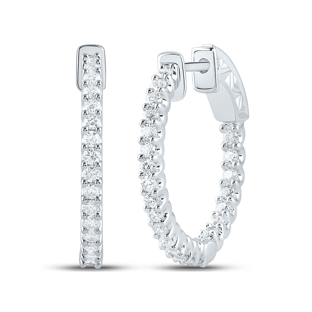 1 CTW-DIA NK HOOPS EARRING Daisy Joyeria