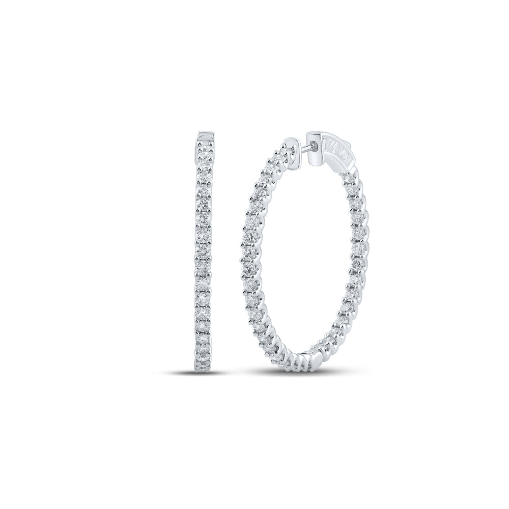 2 7/8 CTW-DIA CN FASHION HOOPS EARRING Daisy Joyeria