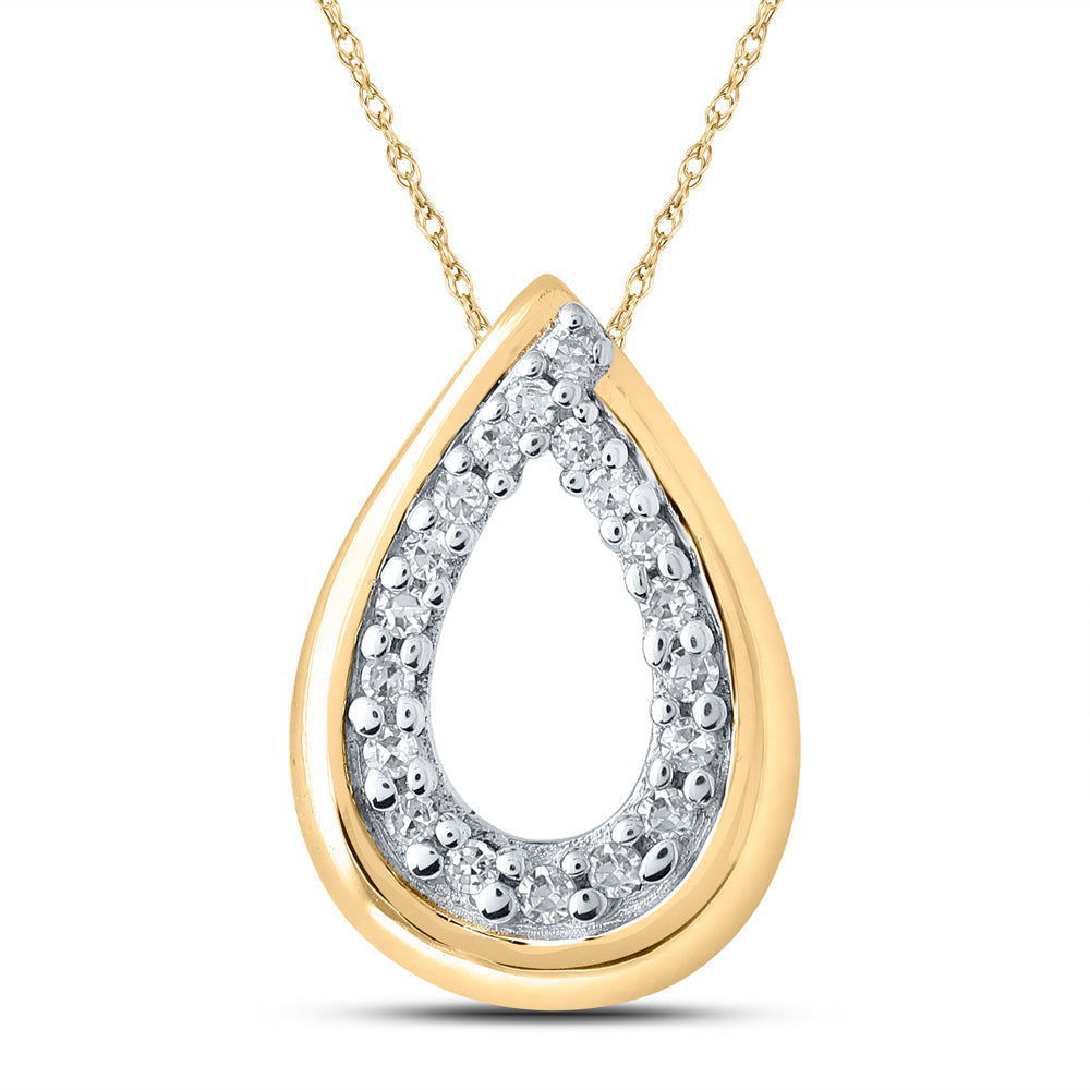 1/10CTW-DIA P2 GIFT PEAR PENDANT Daisy Joyeria