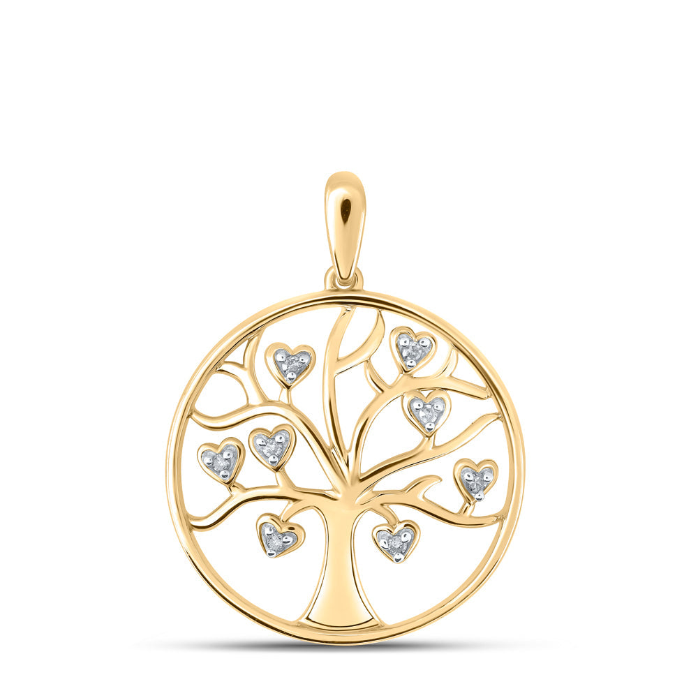 1/20CTW-DIA P2 GIFT  ROUND PENDANT Daisy Joyeria