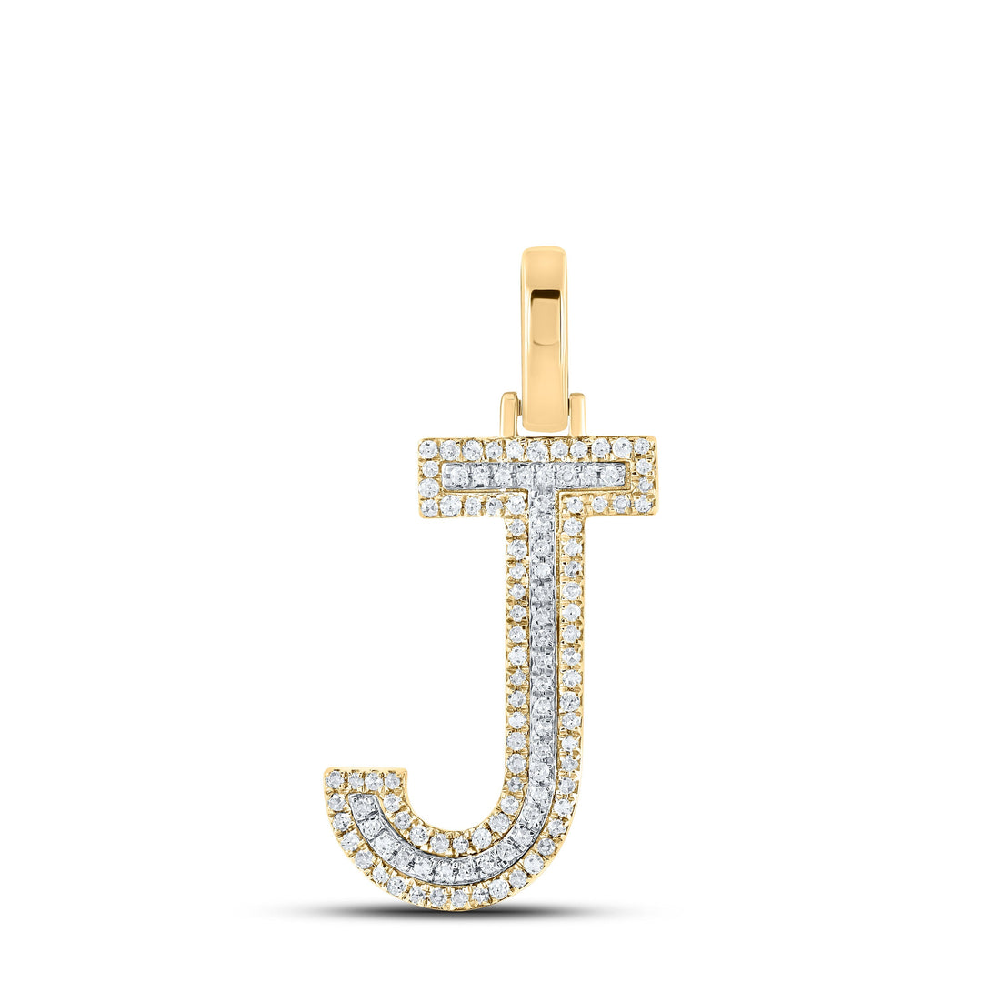 1/4CTW-DIA P1 INITIAL "J" PENDANT Daisy Joyeria
