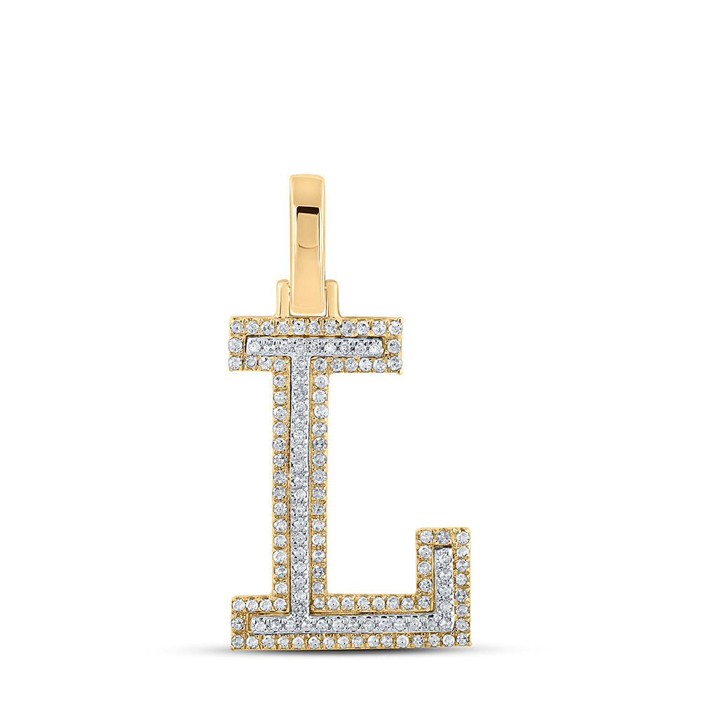 1/3CTW-DIA P1 INITIAL "L" PENDANT Daisy Joyeria