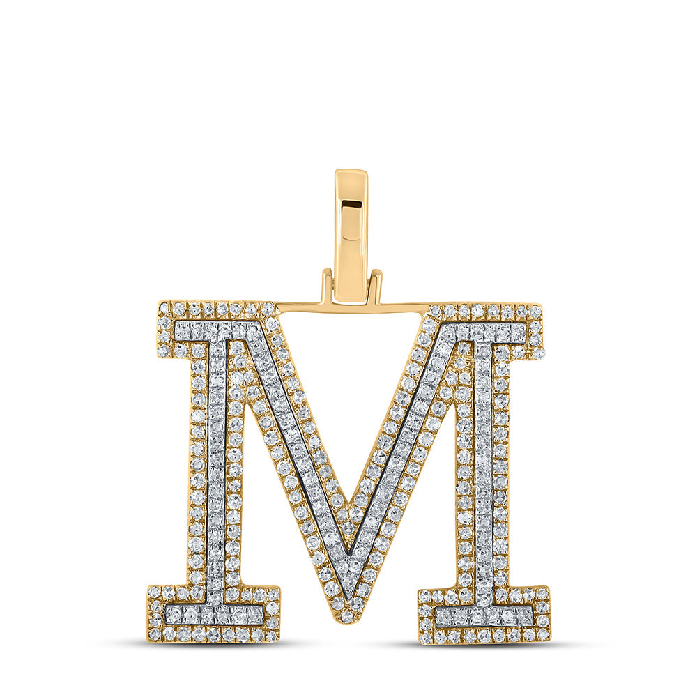3/4CTW-DIA P1 INITIAL "M" PENDANT Daisy Joyeria