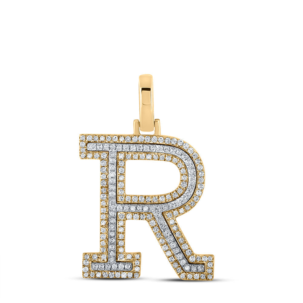1/2CTW-DIA P1 INITIAL "R" PENDANT Daisy Joyeria