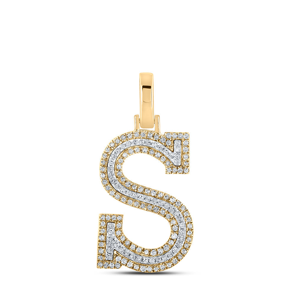 3/8CTW-DIA P1 INITIAL "S" PENDANT Daisy Joyeria