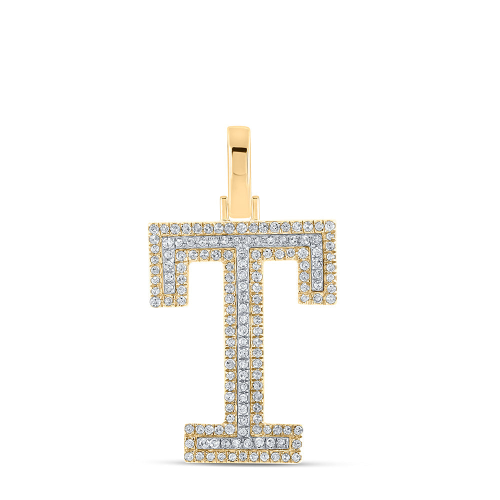3/8CTW-DIA P1 INITIAL "T" PENDANT Daisy Joyeria