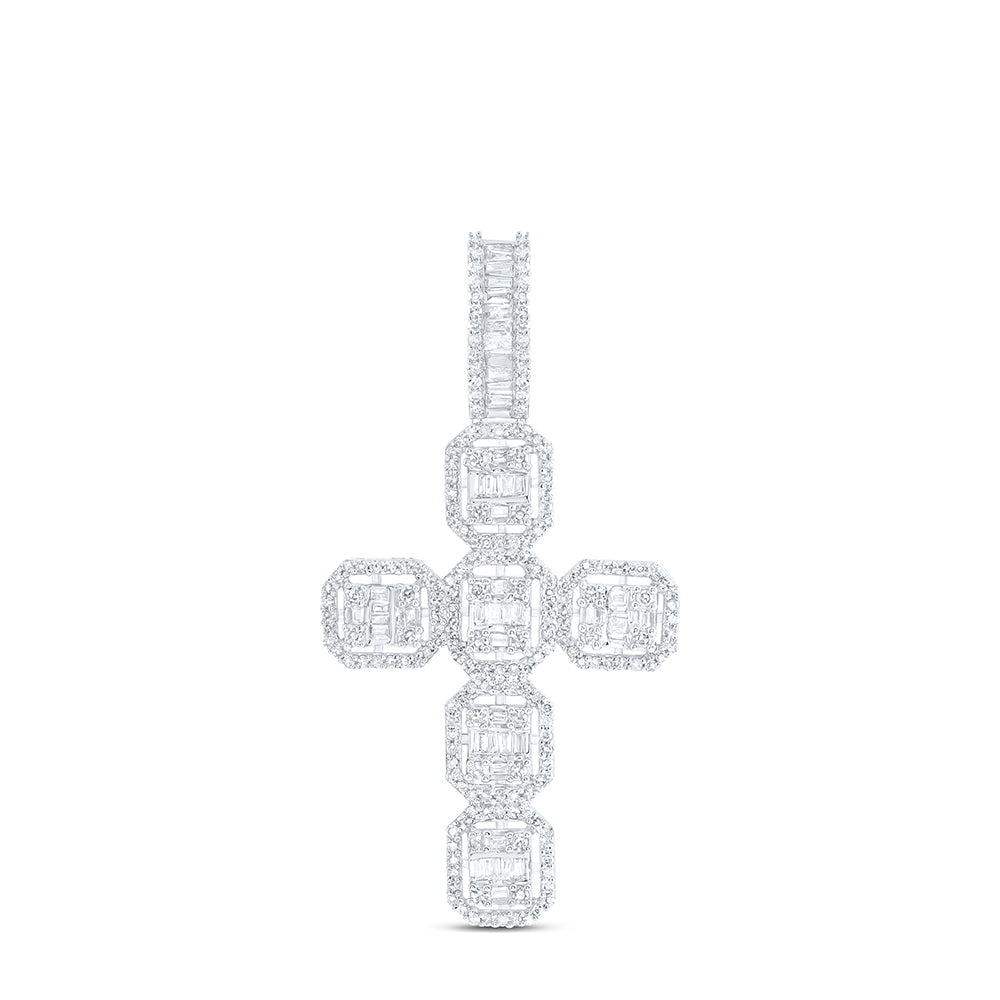1CTW-DIA NK CROSS MENS CHARM Daisy Joyeria
