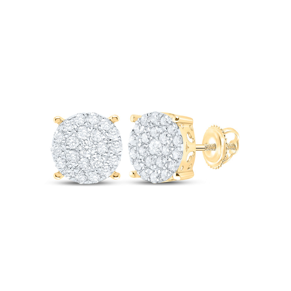 7/8CTW-NAT DIA NK FASHION ROUND EARRING Daisy Joyeria