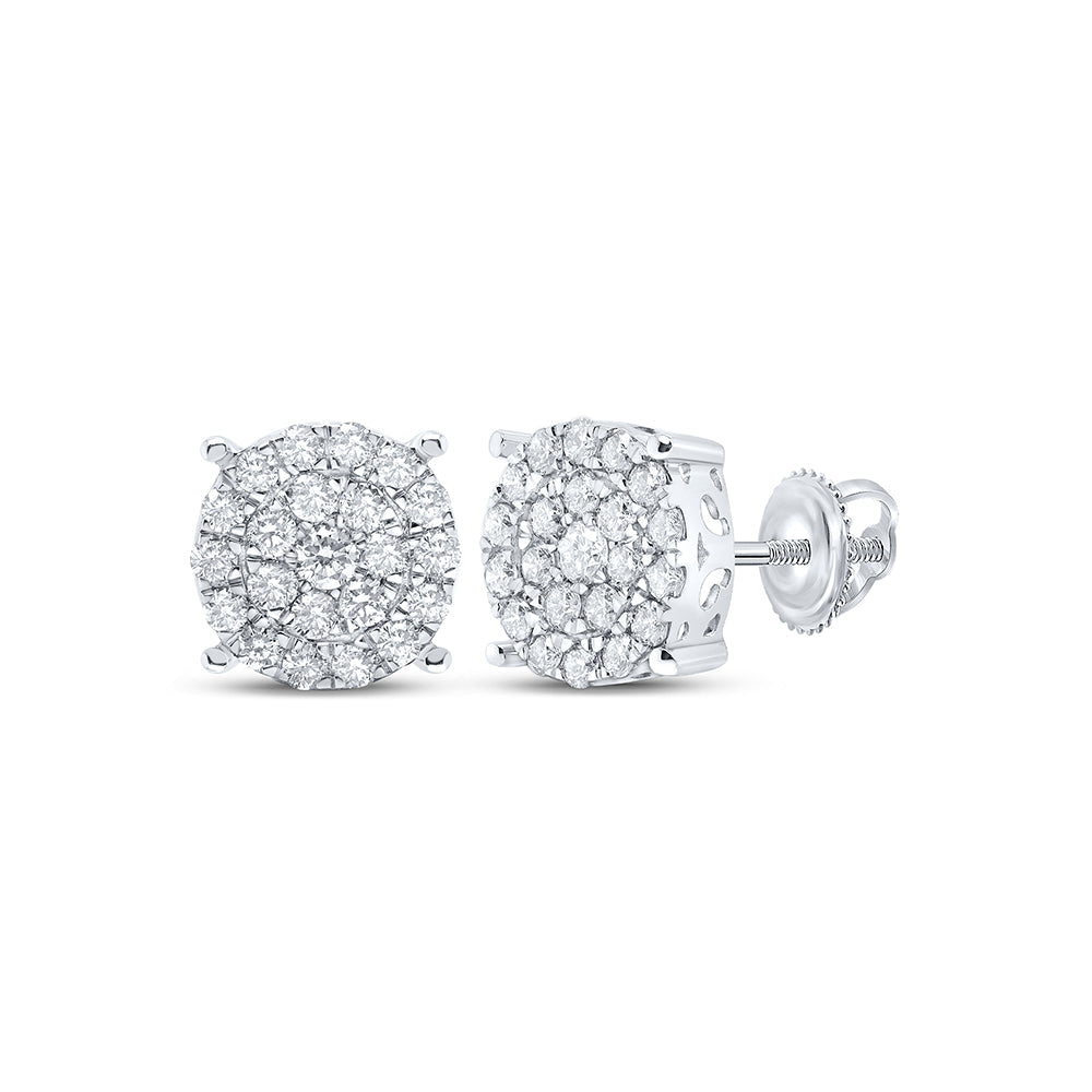 7/8CTW-NAT DIA NK FASHION ROUND EARRING Daisy Joyeria