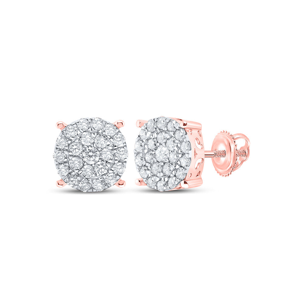 7/8CTW-NAT DIA NK FASHION ROUND EARRING Daisy Joyeria